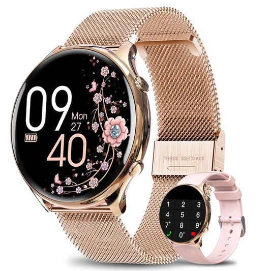 2025 Scenteck Dames smartwatch voor Android IOS mobiele telefoons Hartslag- en bloeddrukmonitoring waterdichte fitness smartwatch