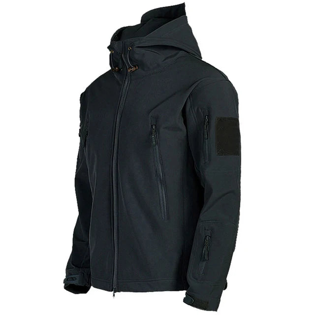 Scenteck stoere heren jas . Militaire Shark Skin Soft Shell. Winddichte Waterdichte jas met capuchon